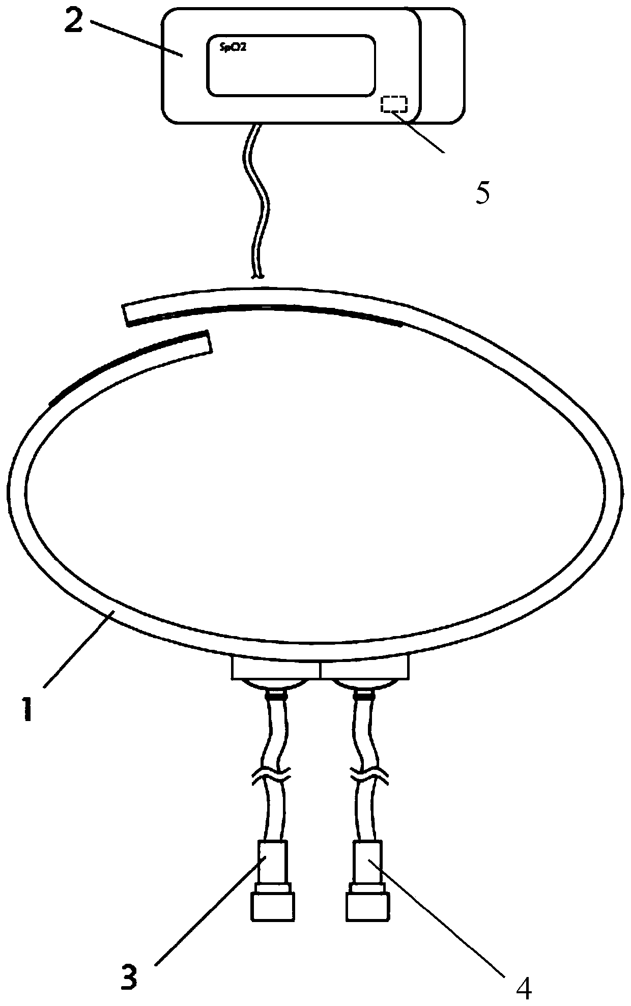 Double-air-bag radial artery compressor under finger pulse oxygen plethysmography wave monitoring and pressure reduction method of double-air-bag radial artery compressor