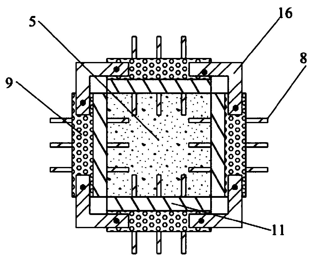 Pipe structure and its installation method for cross-rock section