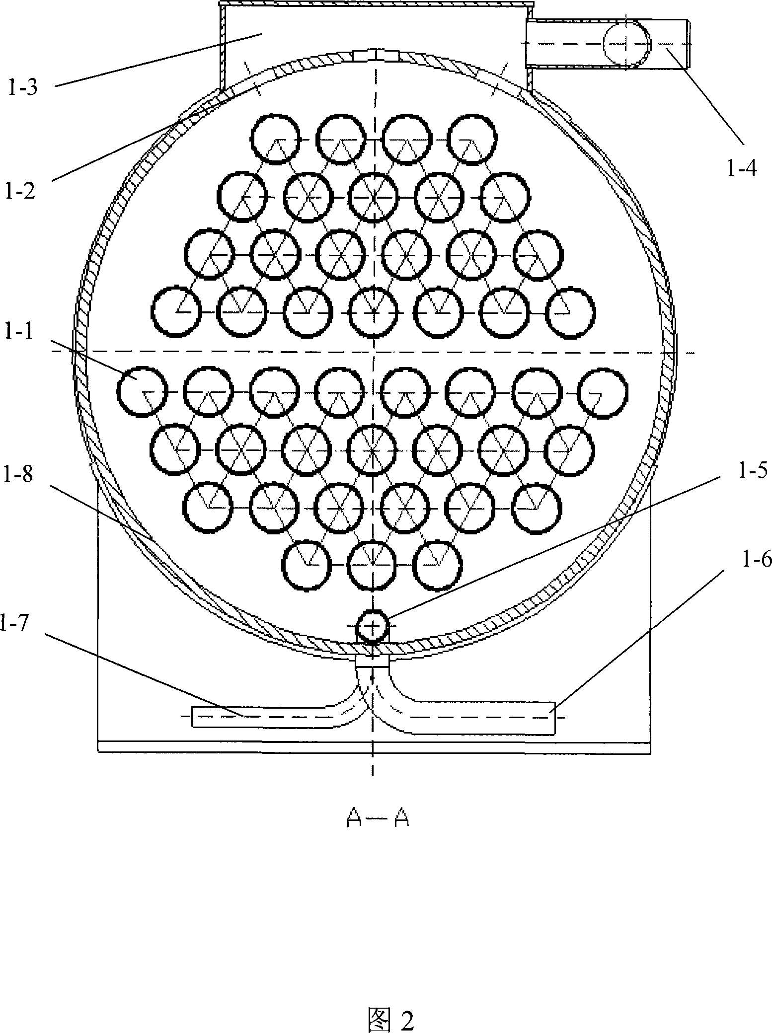 Ammonia water absorption refrigerator used in boat and drove by residual heat of ship engine exhaust