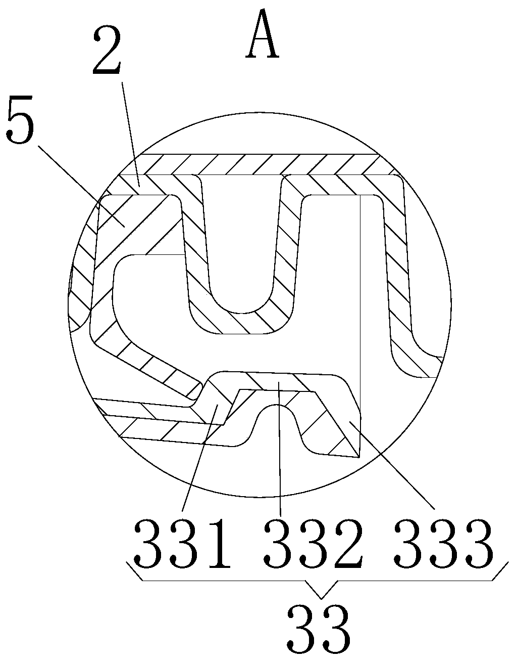 Anti-dropping sealing structure connected between corrugated pipes