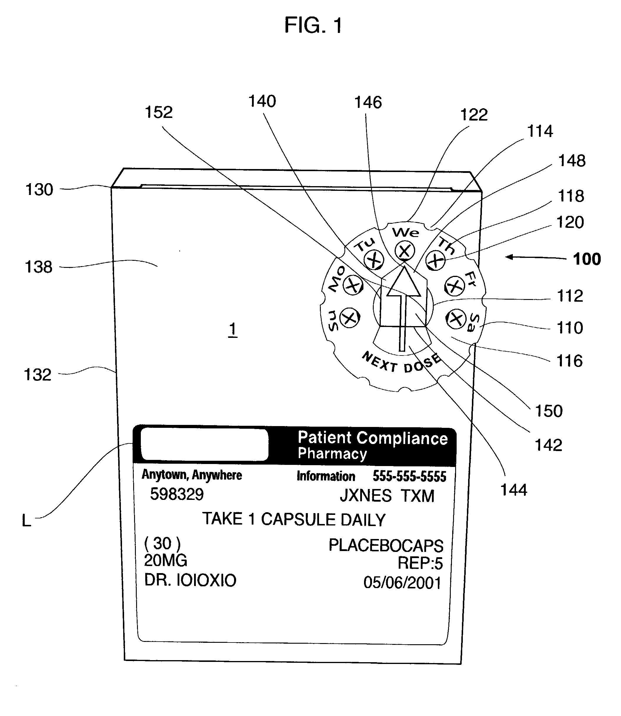 Dosage reminder device and medication carton