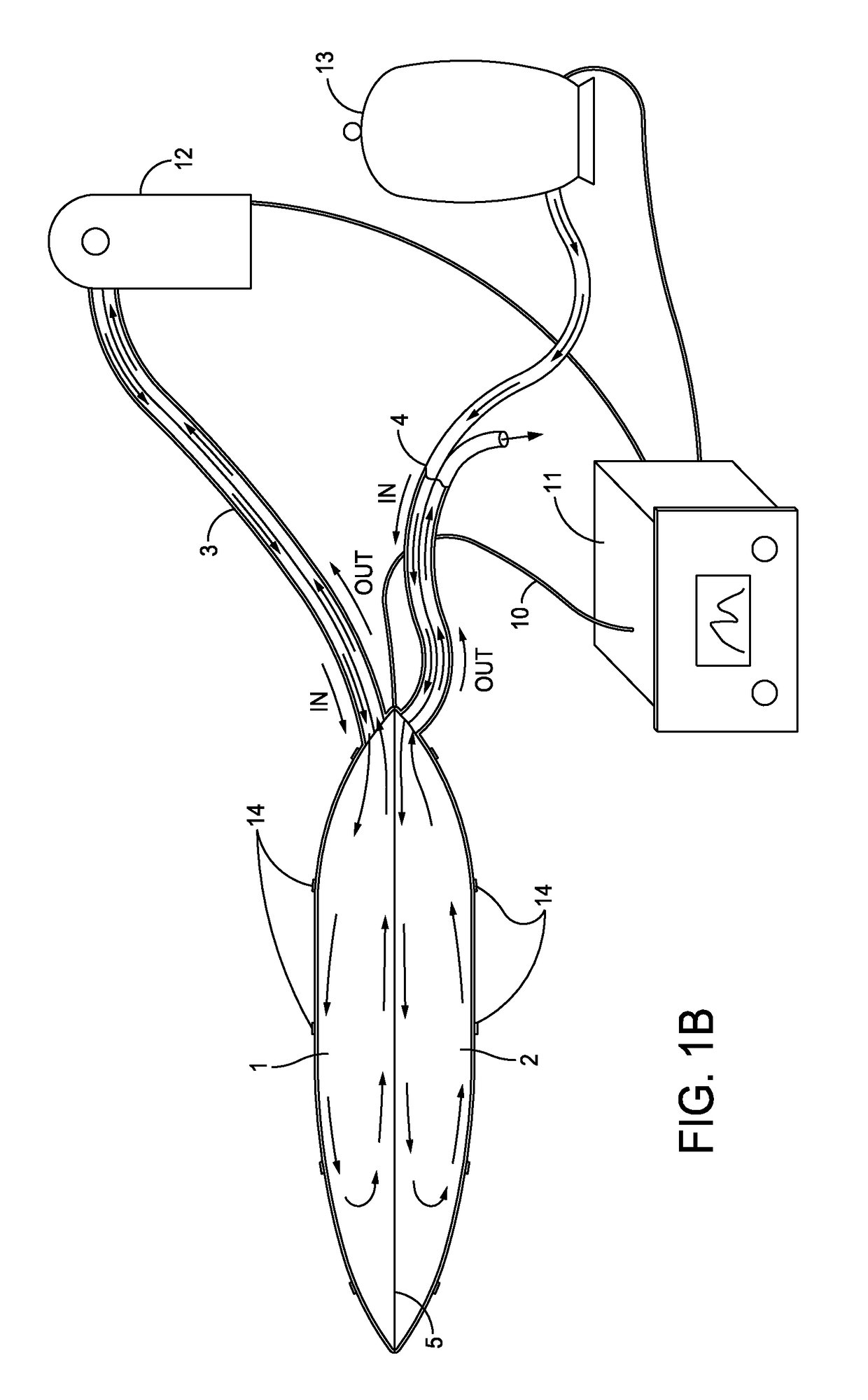 Action/counteraction superimposed double chamber broad area tissue ablation device