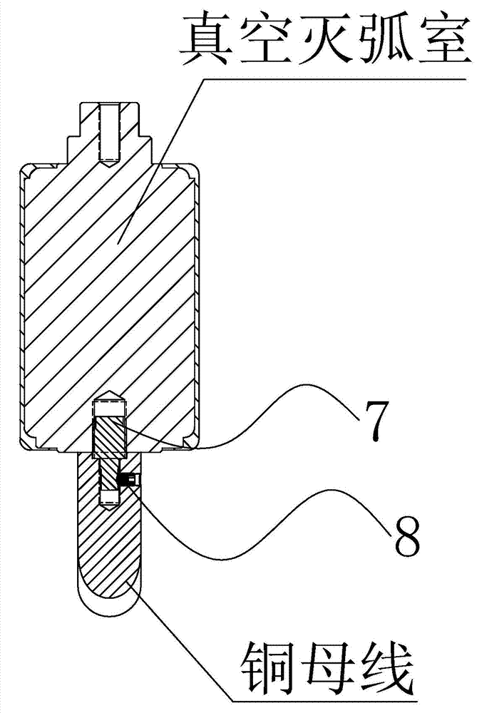 Solid-sealed polar pole of vacuum breaker