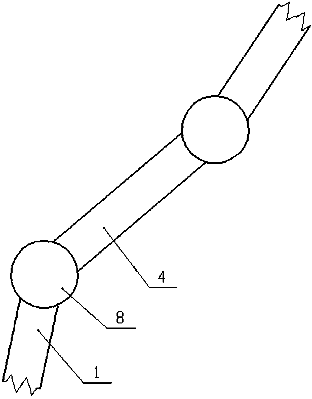 Light guide arm arranged on laser beauty therapy apparatus