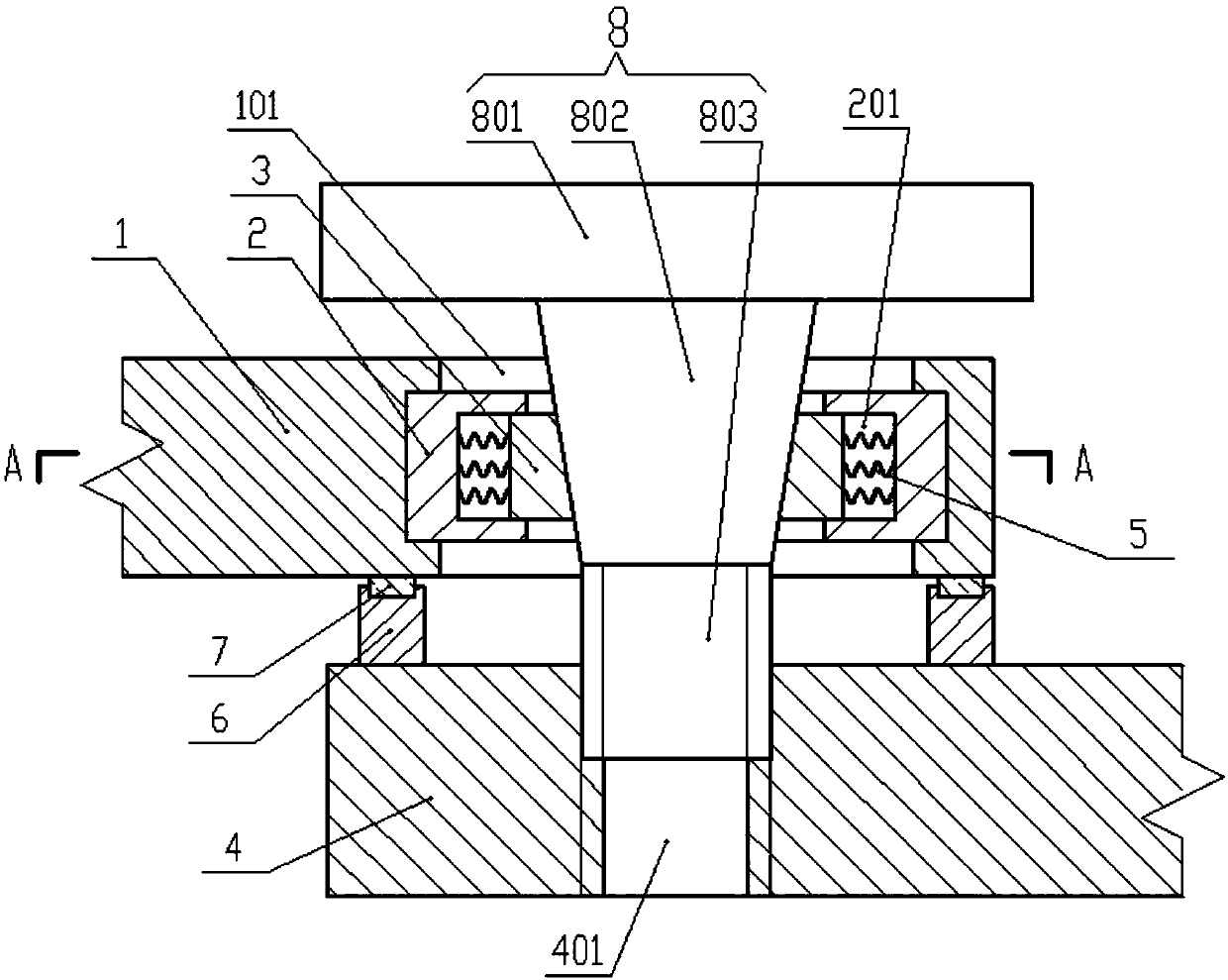 Light guide arm arranged on laser beauty therapy apparatus