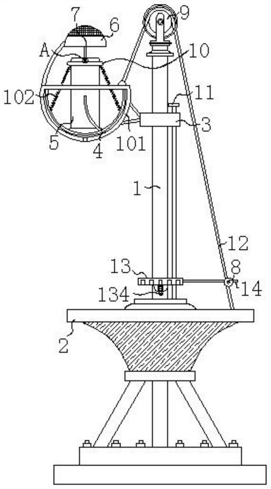 5G communication base station tower body mounting method