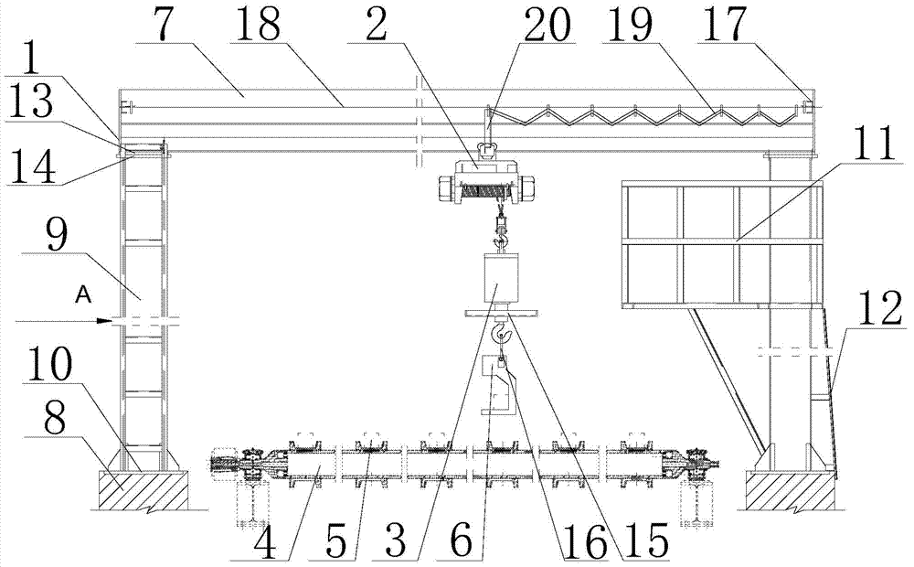 Online weighing device for steel billets