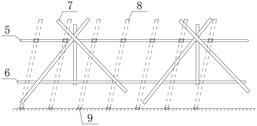 High slope presplitting blasting construction method