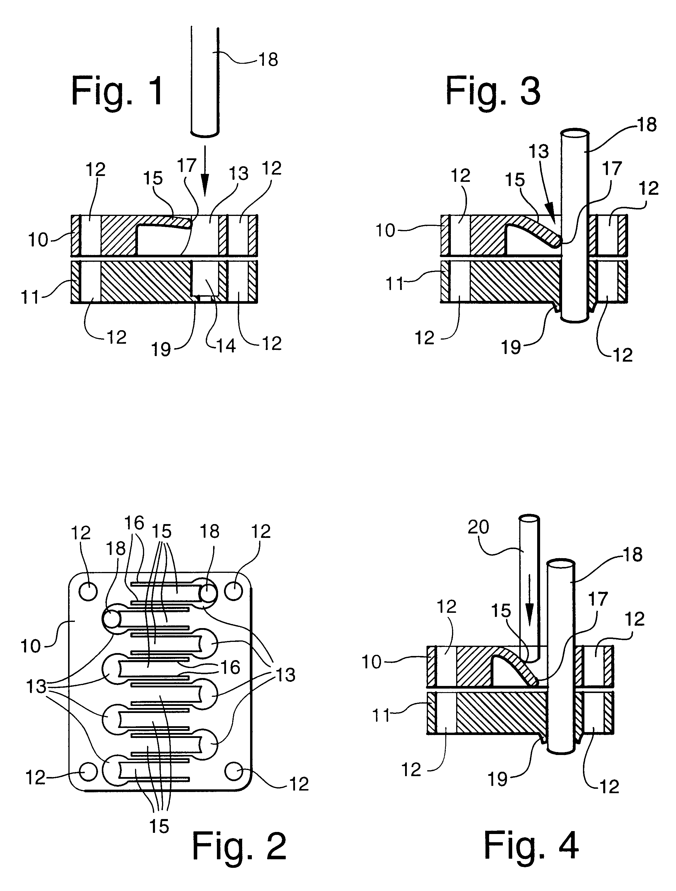 Holding device for sealed insertion of cables through enclosure walls