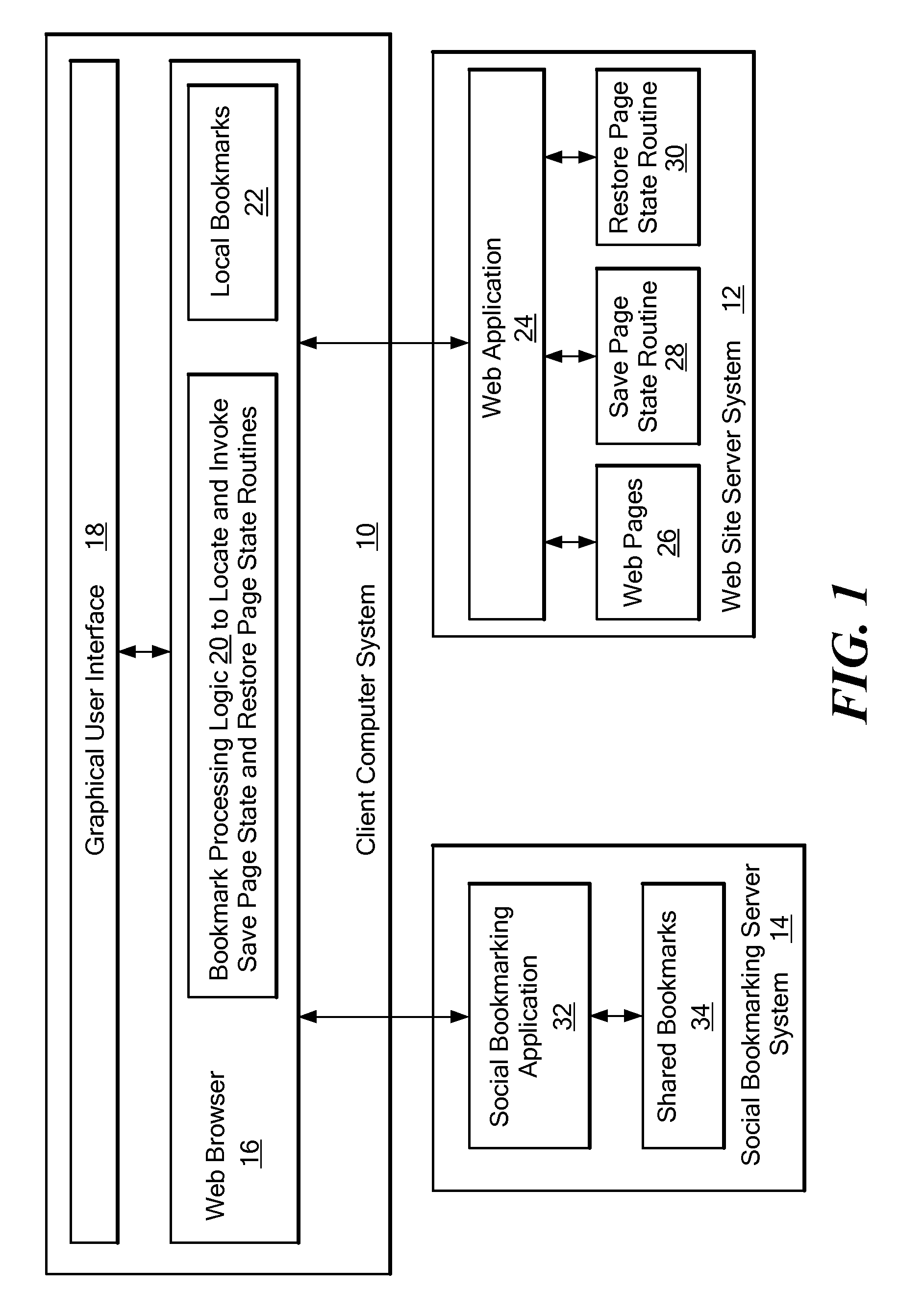 Method and system for providing sharable bookmarking of web pages consisting of dynamic content