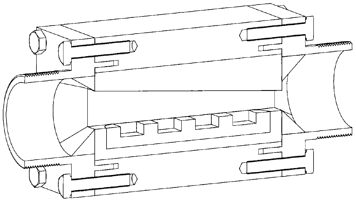 Ultrasonic cavitation and magnetic field assisted low-pressure abrasive flow polishing method and device