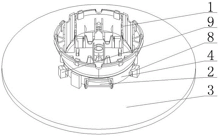 Installation device for car rearview mirror