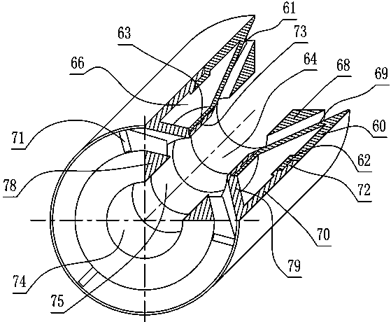 Hoop connector six-plate diversion vertical one-way valve made of titanium alloy