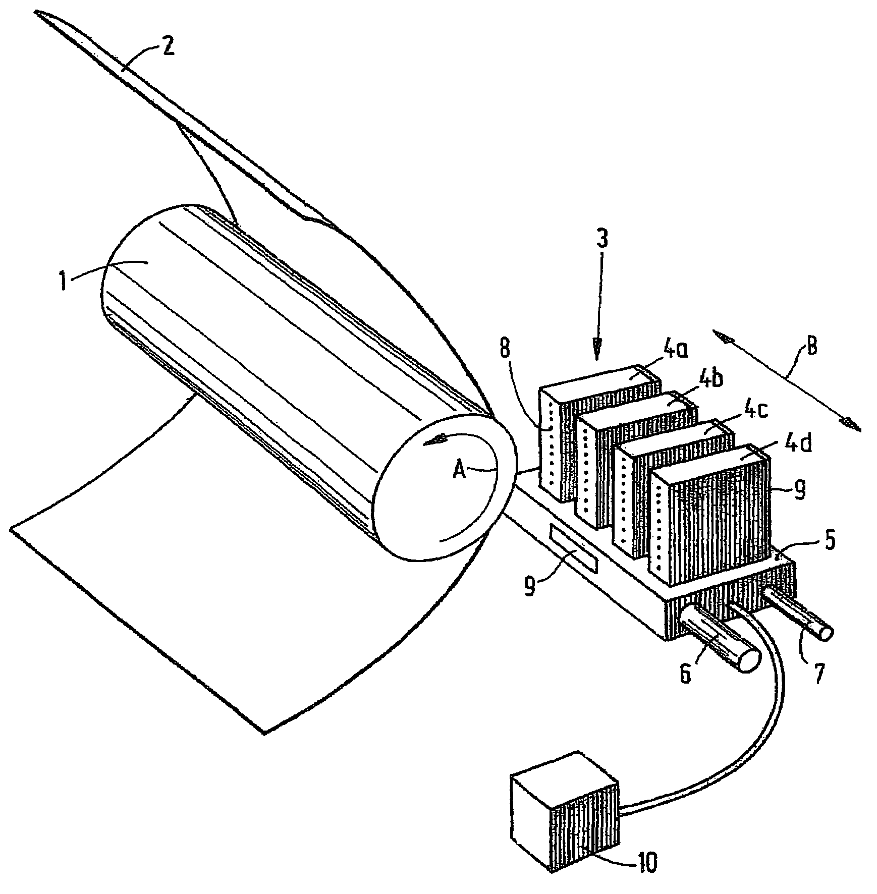 Printing method for use in an inkjet printer and an inkjet printer which has been modified for the printing method