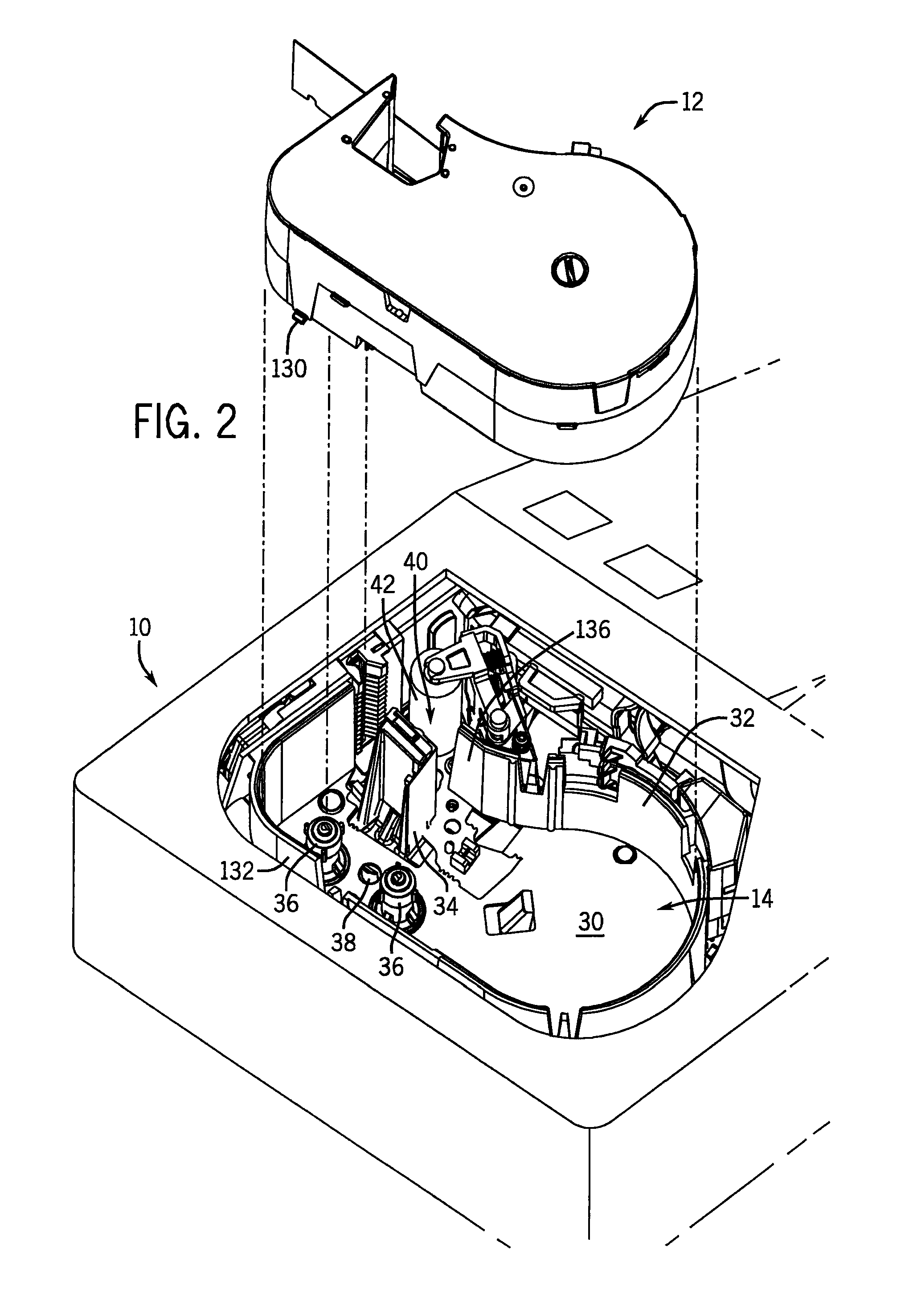 Media cartridge with shifting ribs