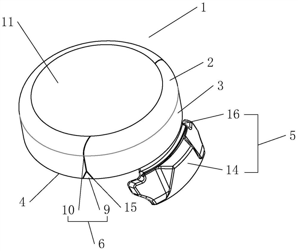 Bottle cap used for sealing wine bottle and convenient to open