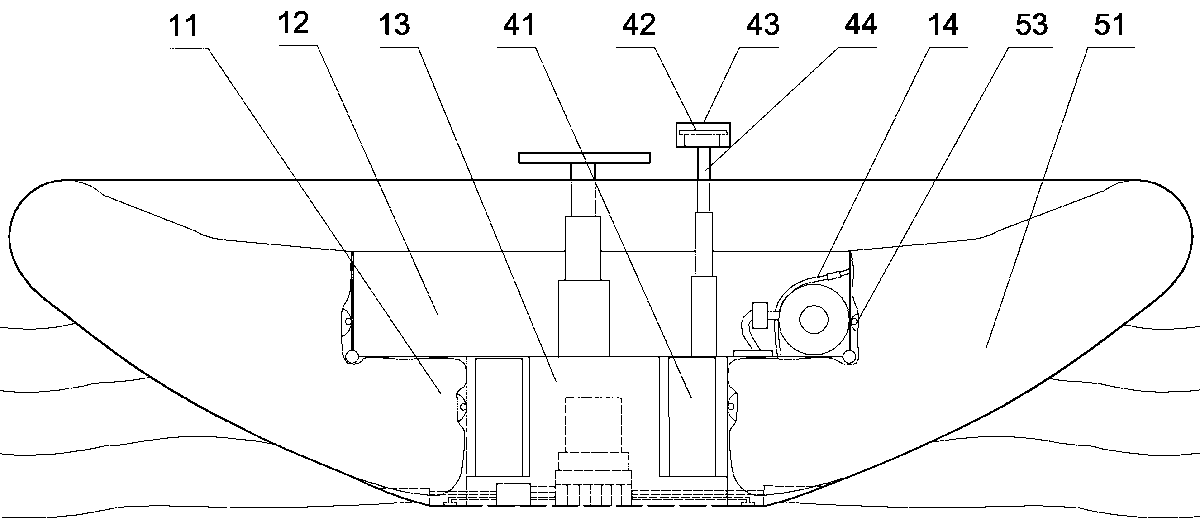 Portable-suitcase-type self-alignment water entertainment boat