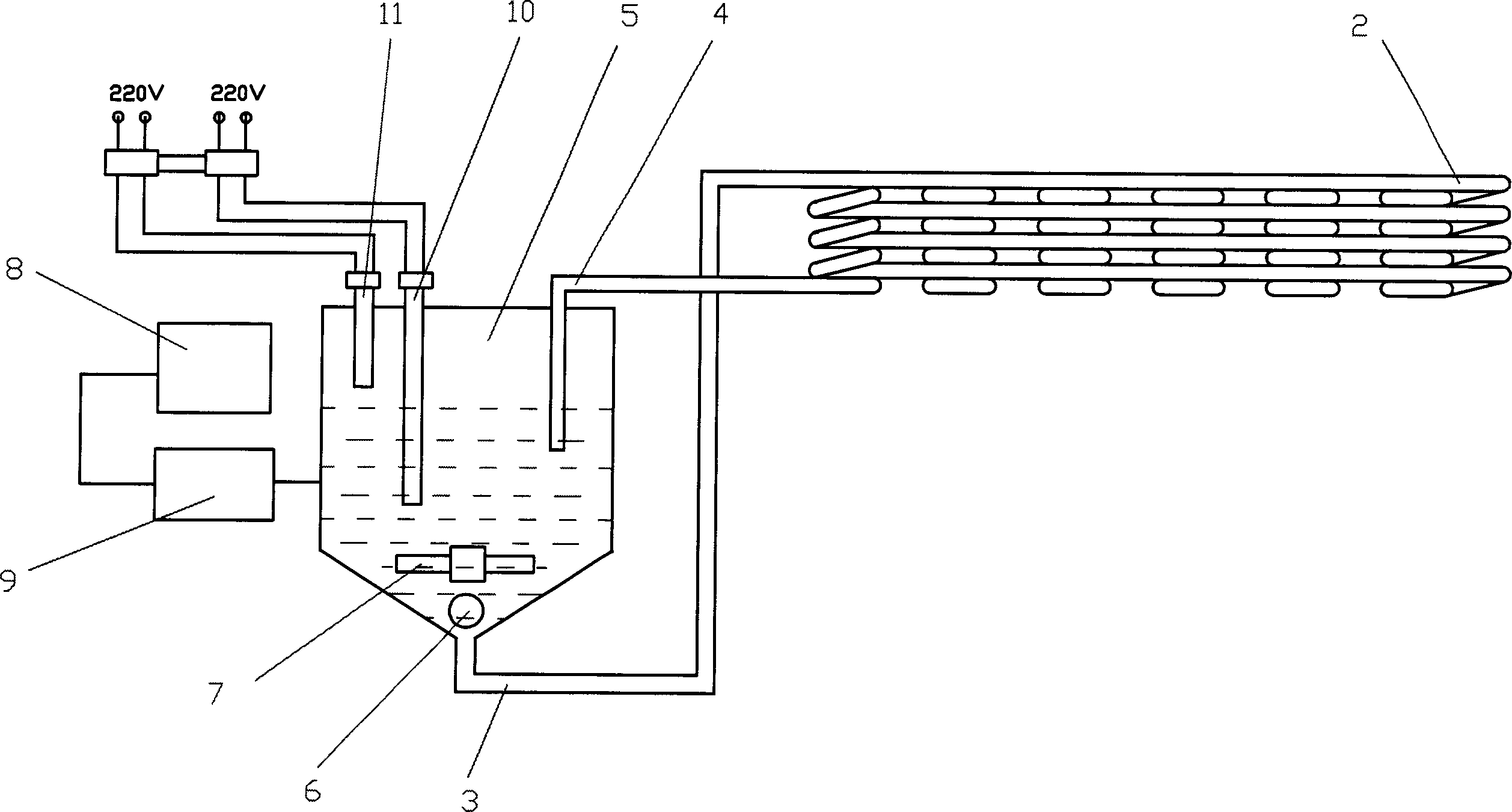 Automatic continuous production of track optical biological reactor