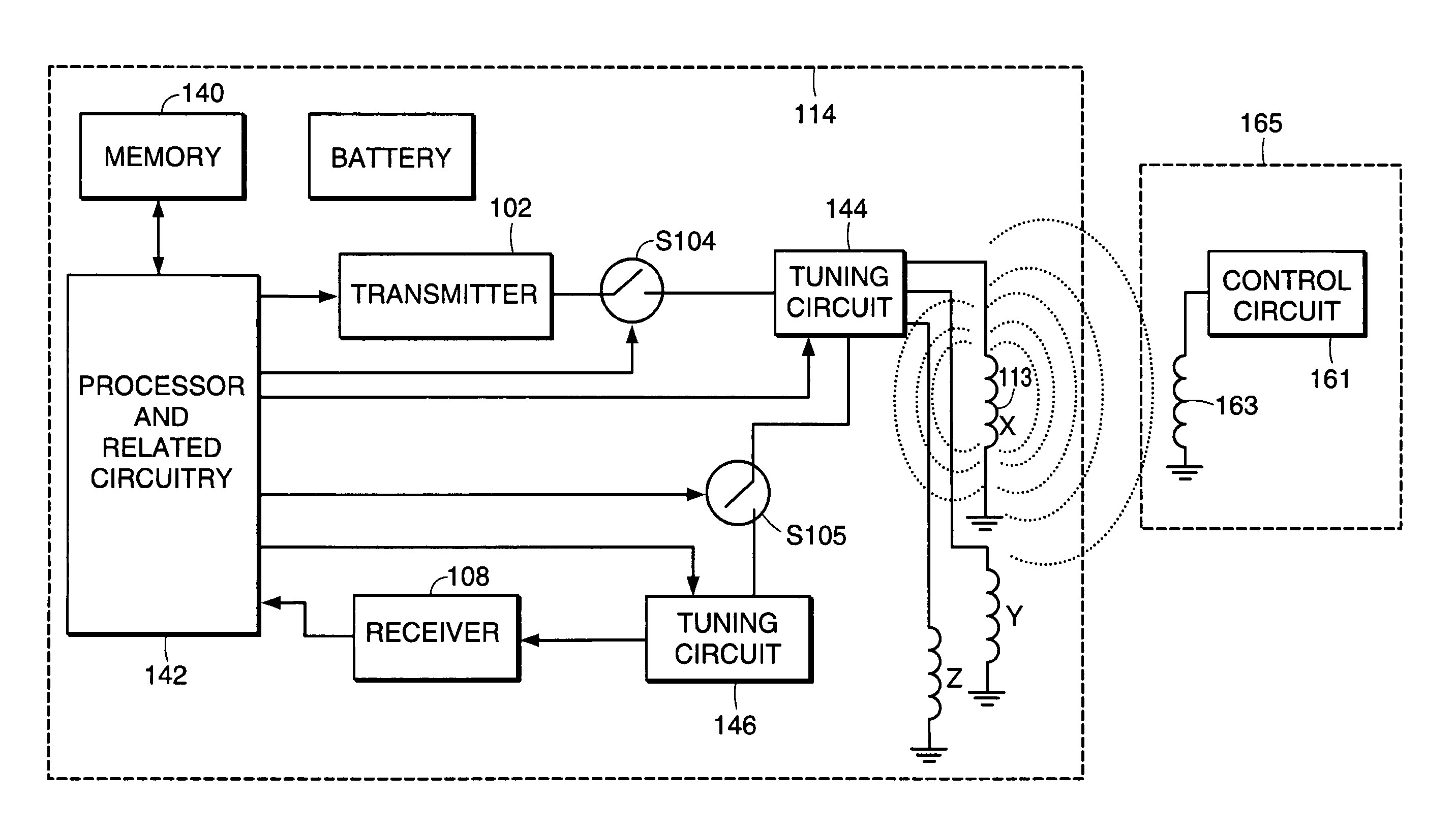 Wireless communication over a transducer device