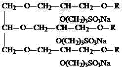 Sulfonate trimeric surfactant and preparation method thereof