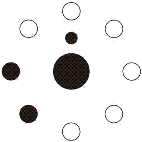 Coded target point based UAV positioning and attitude angle measuring method