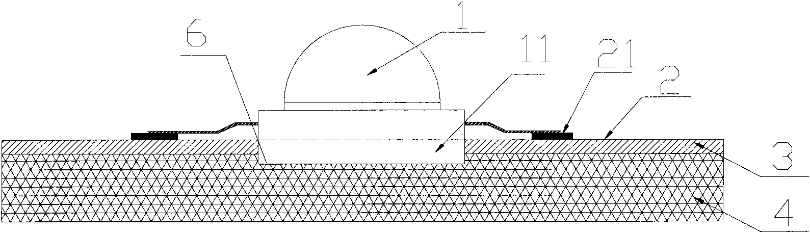 Heat-radiating substrate for alternating current LED light source