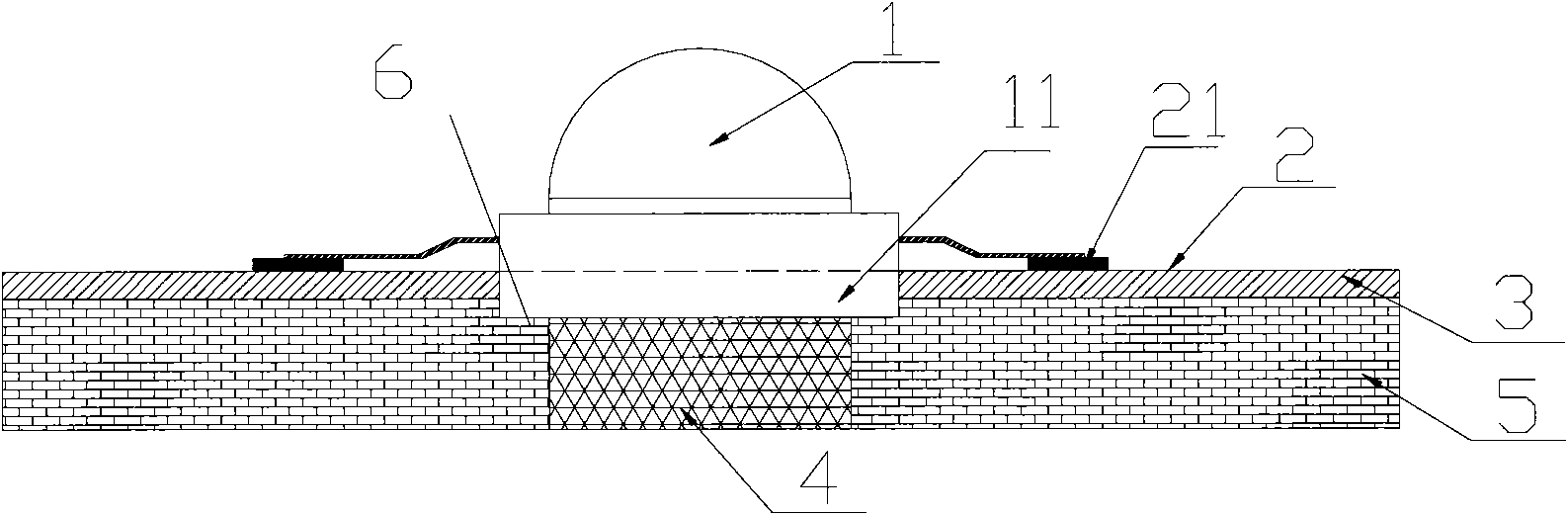 Heat-radiating substrate for alternating current LED light source