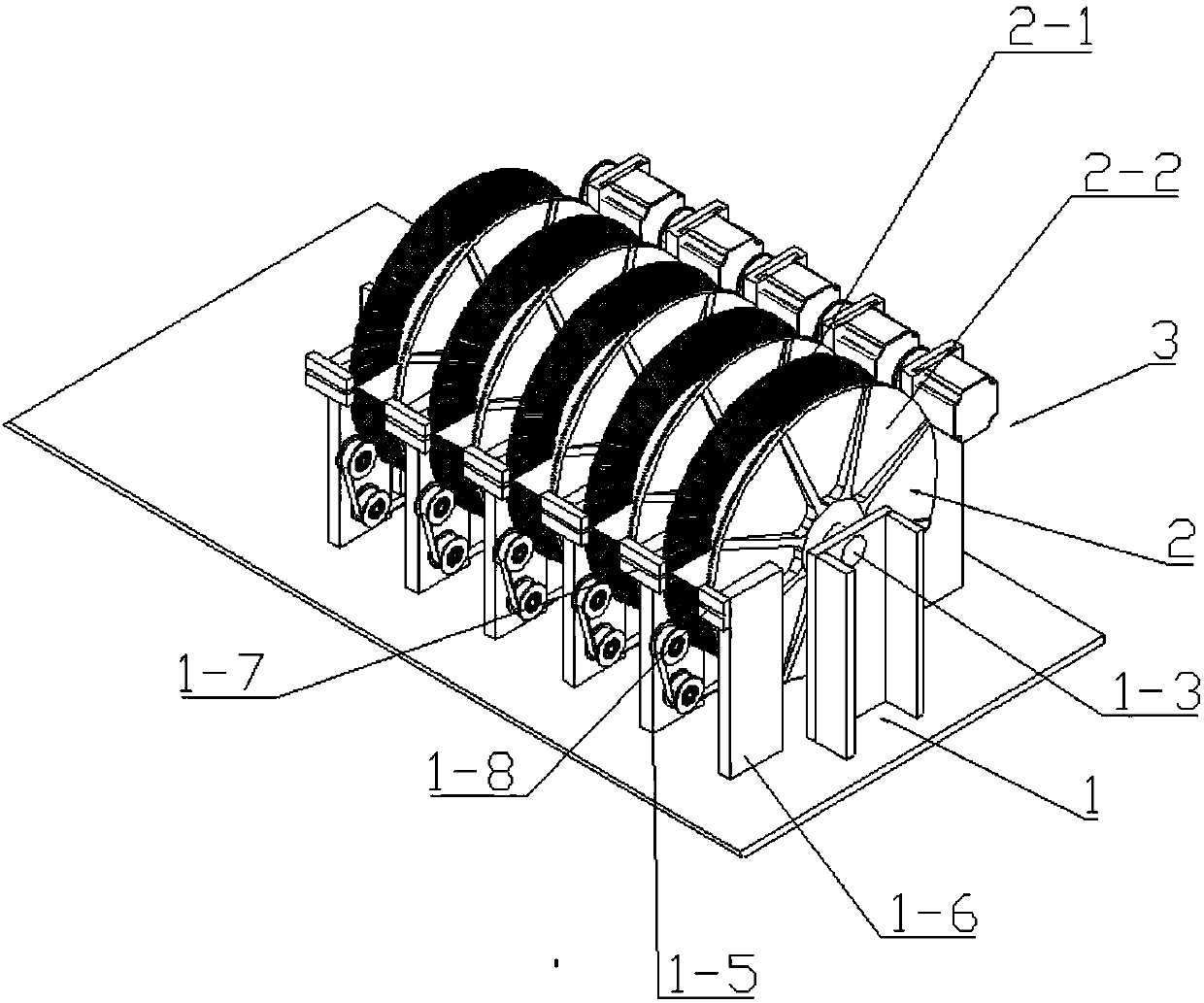 Turnplate type card storage device