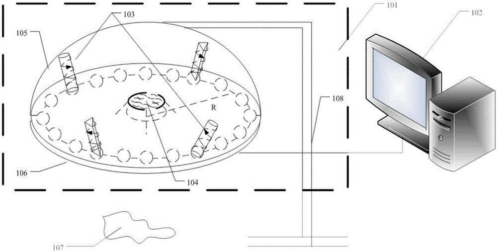 Electromagnetic ultrasonic detection system based on electromechanical hybrid frequency-modulation energy-gathered irradiation and method