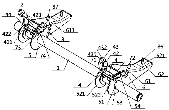 Turnover support assembly structure and assembling method thereof