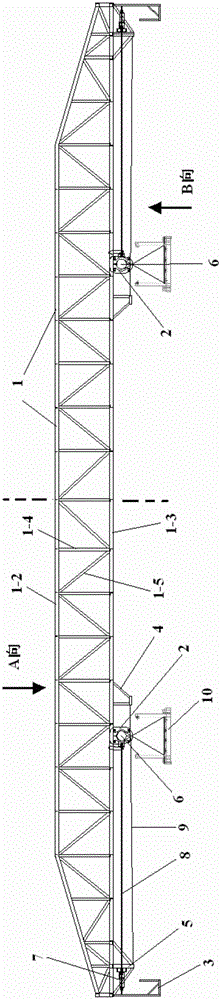 Temporary cross bracing of space cable suspension bridge and lifting-constructing method of temporary cross bracing