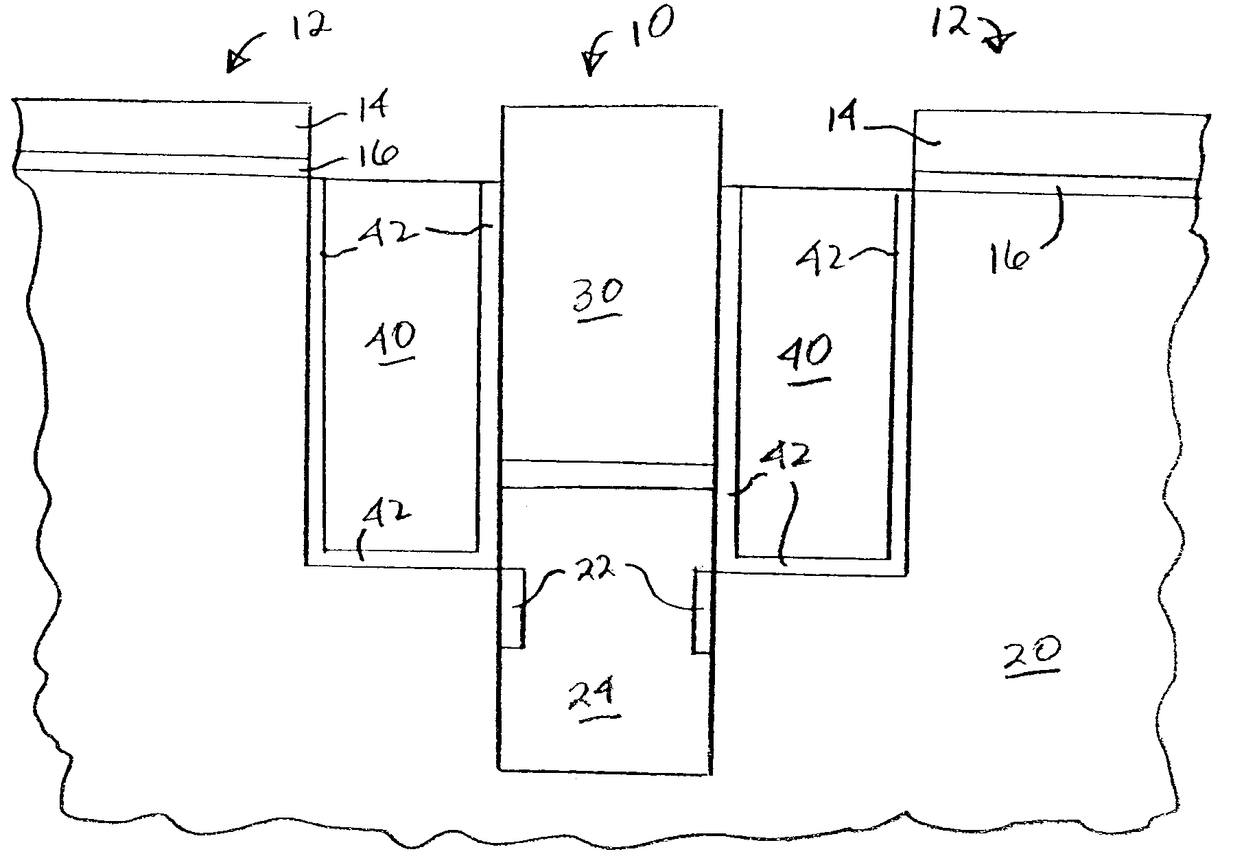 Nitrided sti liner oxide for reduced corner device impact on vertical device performance