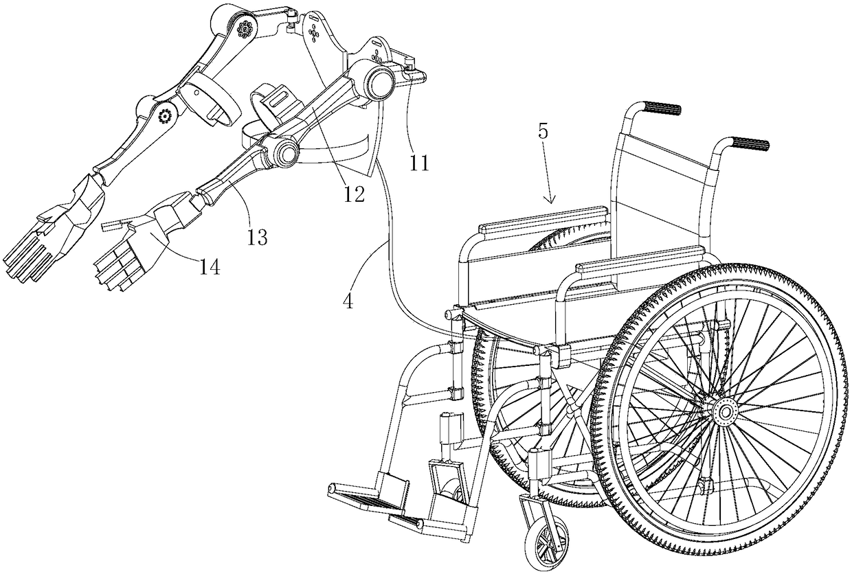 Upper limb structural component conforming to human body bionics design of exoskeleton robot