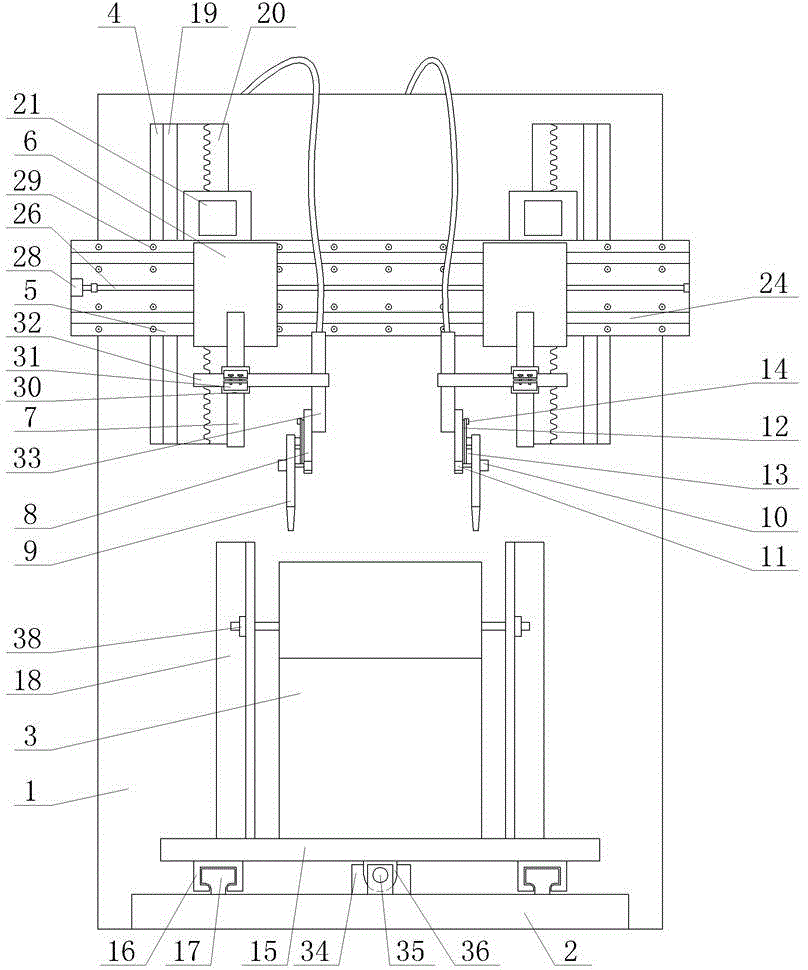 Automatic two-gun welding for heating stove