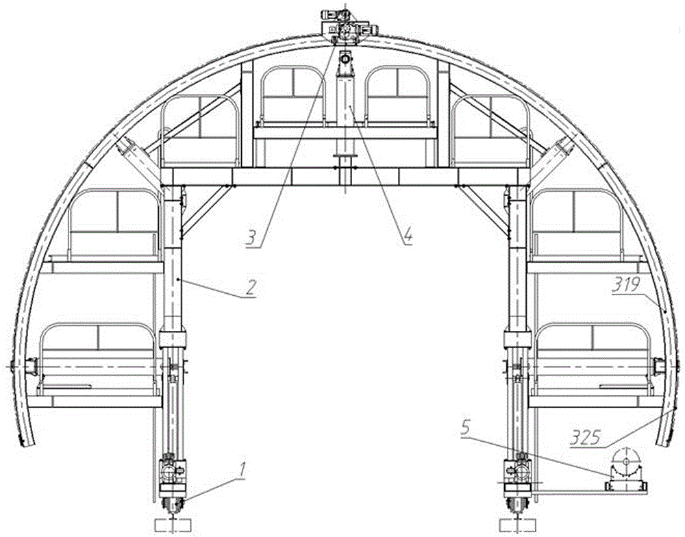 Waterproof board installation trolley for tunnel