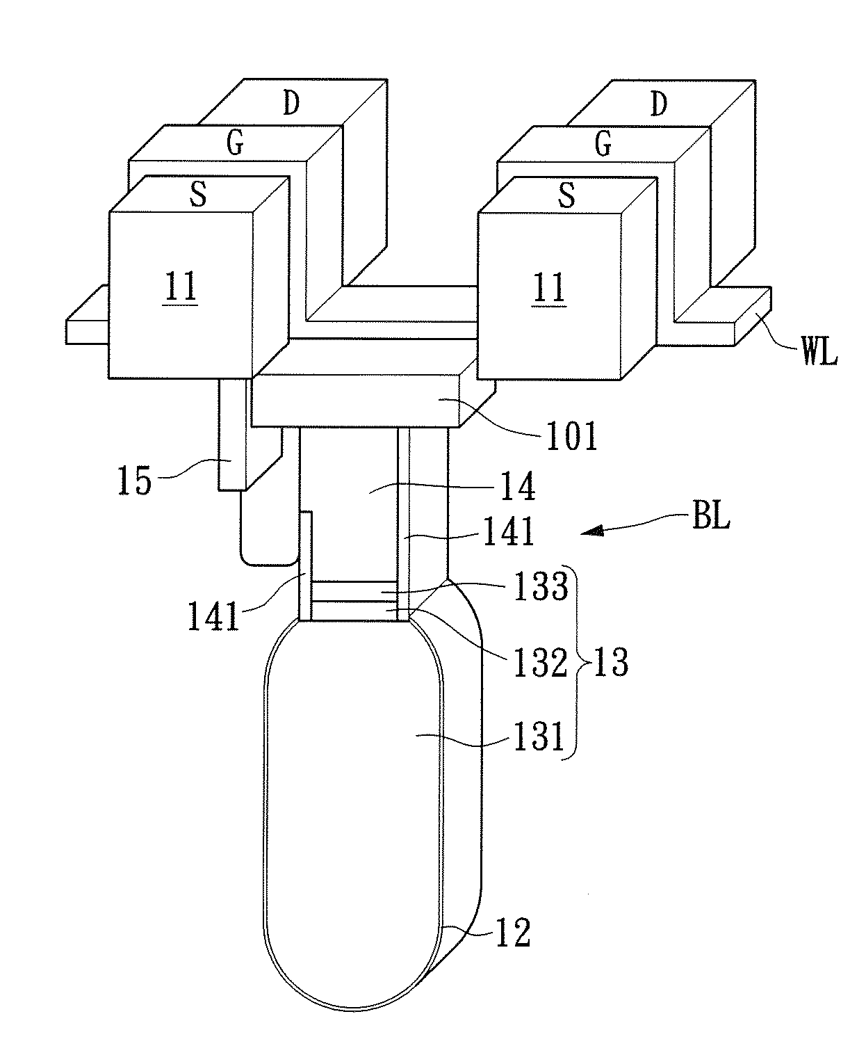Dram cell having buried bit line and manufacturing method thereof