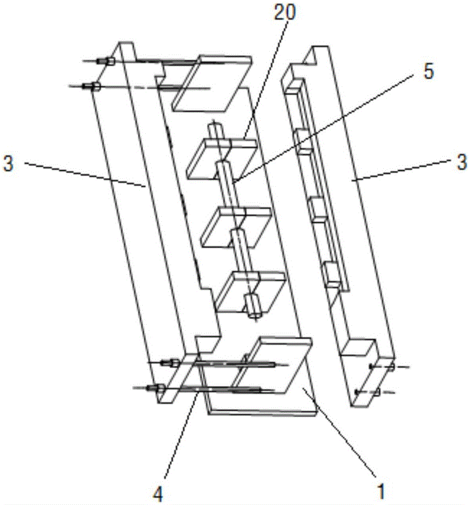 Core box for producing conjoined sand core and method thereof