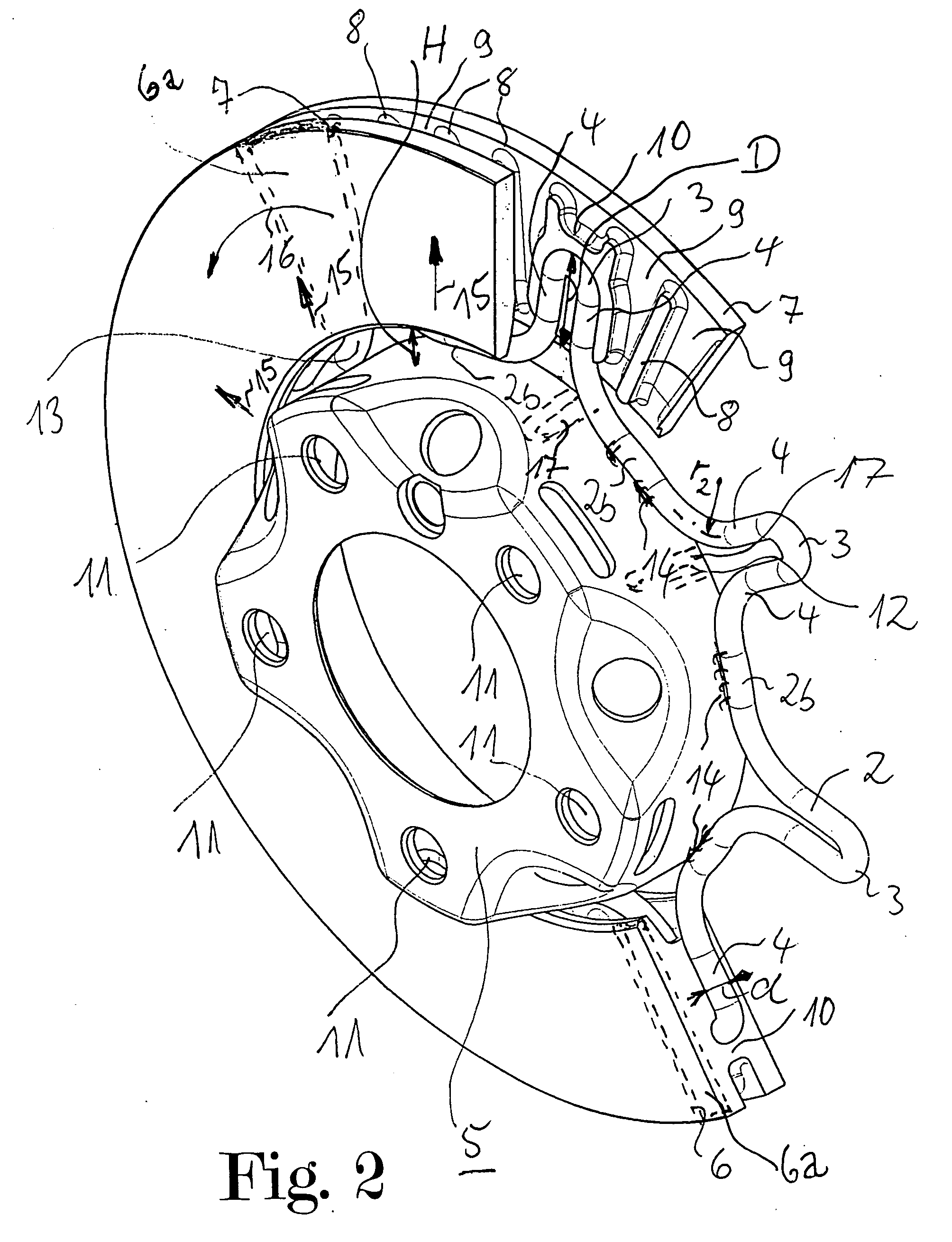 Assembly comprised of a brake disk with a hub