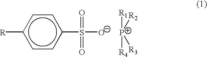 Anti-static resin composition containing fluorinated phosphonium sulfonates