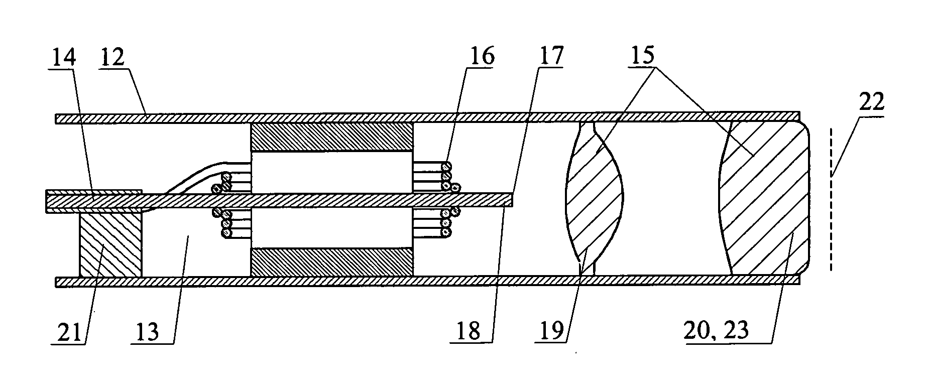 Method for obtaining the image of an object, device for carrying out said method and device for delivering low coherent optical radiation