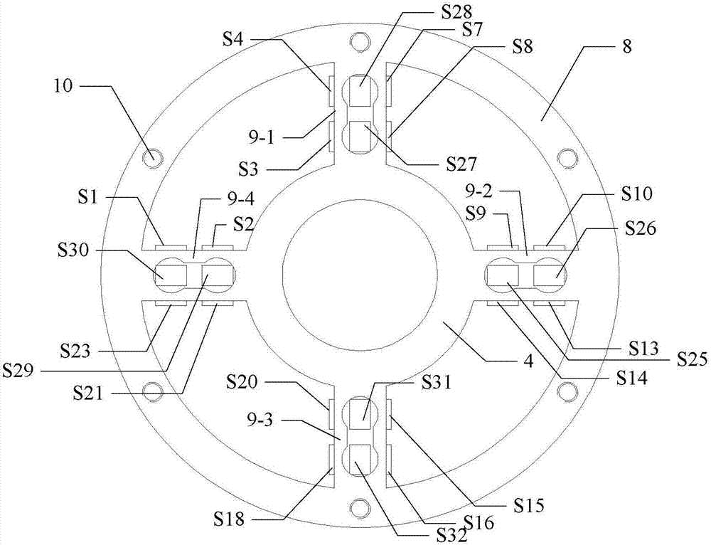 Non-coupling six-dimensional force sensor with binocular structure