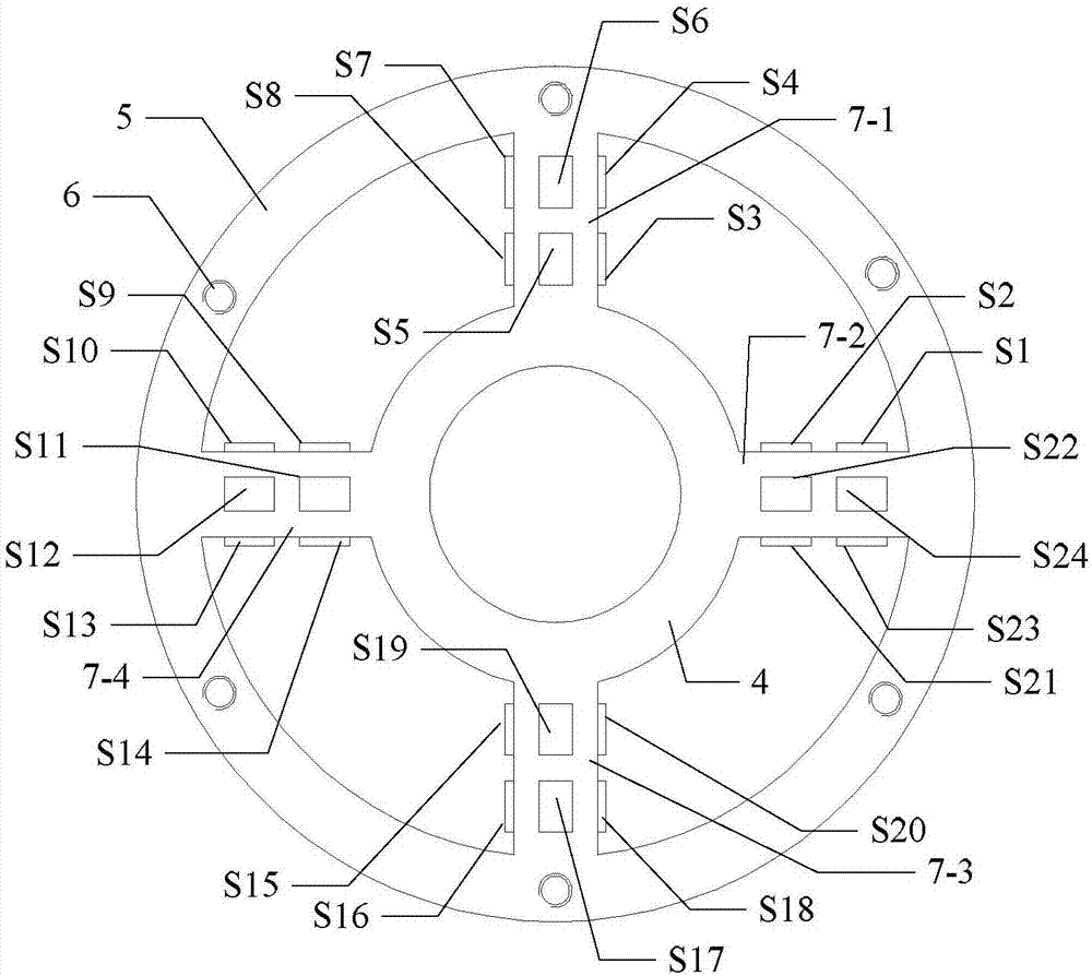 Non-coupling six-dimensional force sensor with binocular structure