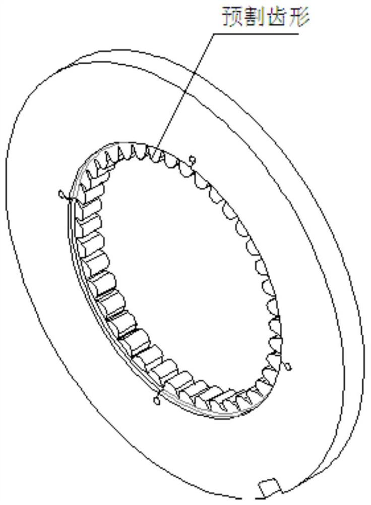 A manufacturing process of a fine-cut tooth cutter head for an external-toothed barrel broach