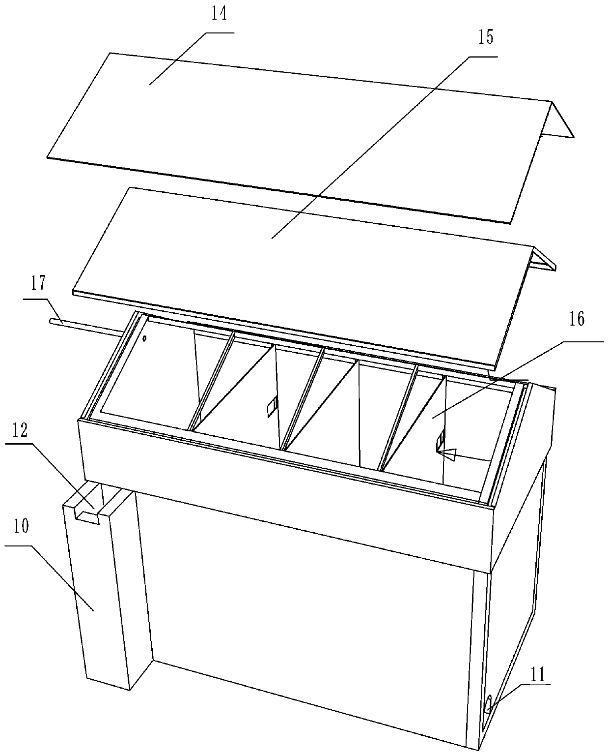 Unpowered automatic baffling type biogas generating device