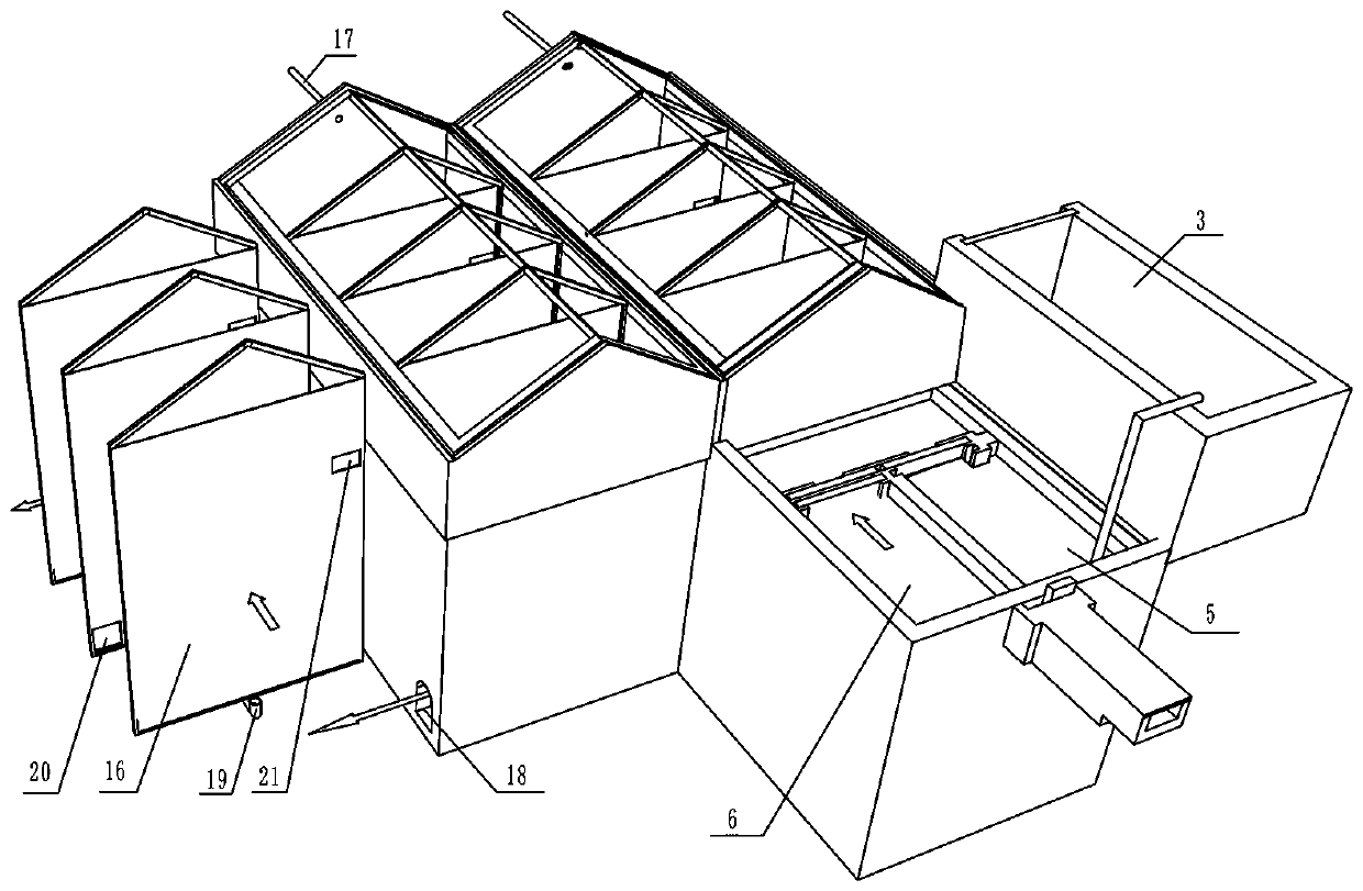 Unpowered automatic baffling type biogas generating device