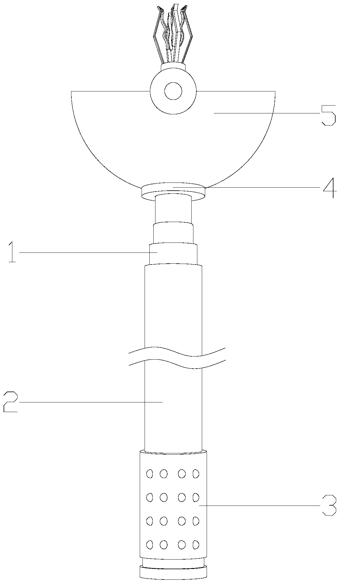 LED lamp installation device based on gravity stabilization