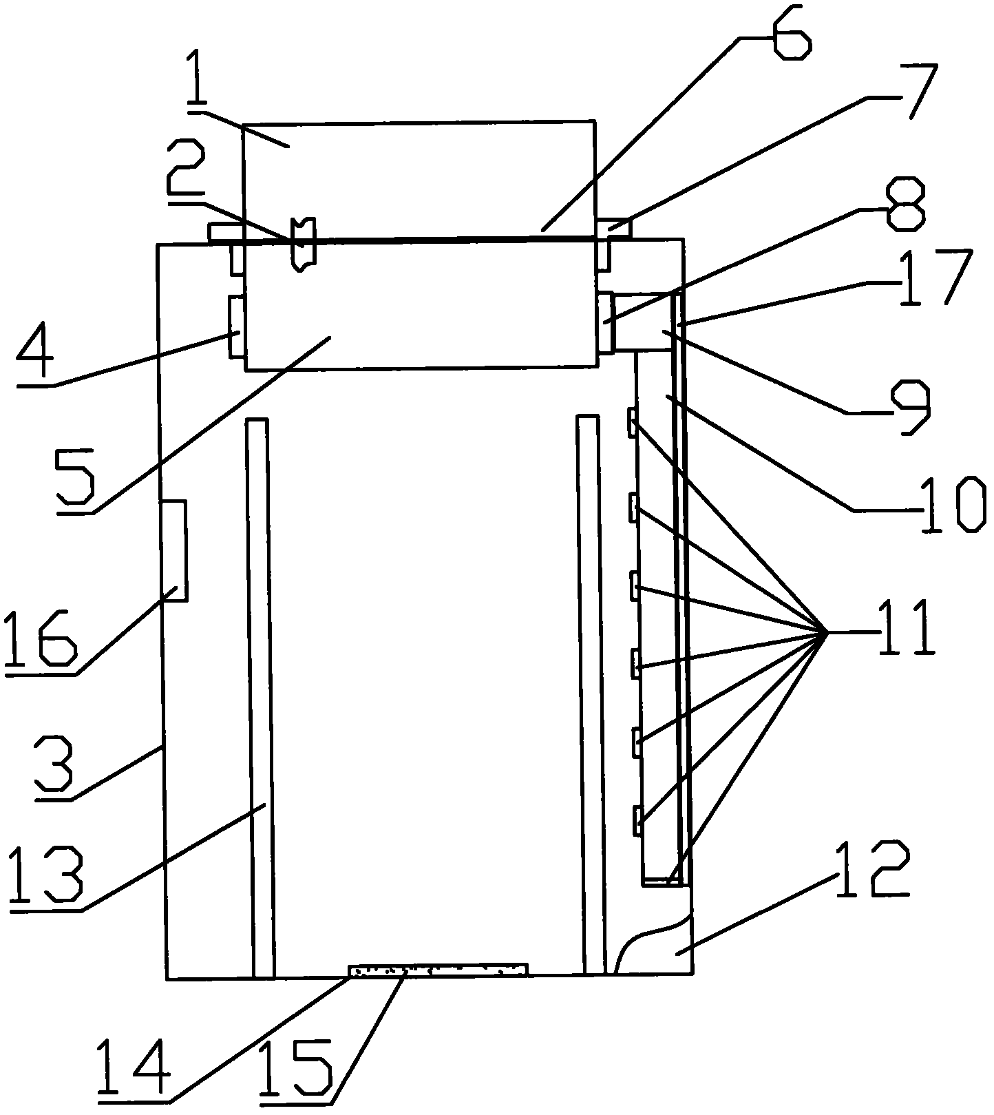 Network cabinet with air conditioner arranged at top