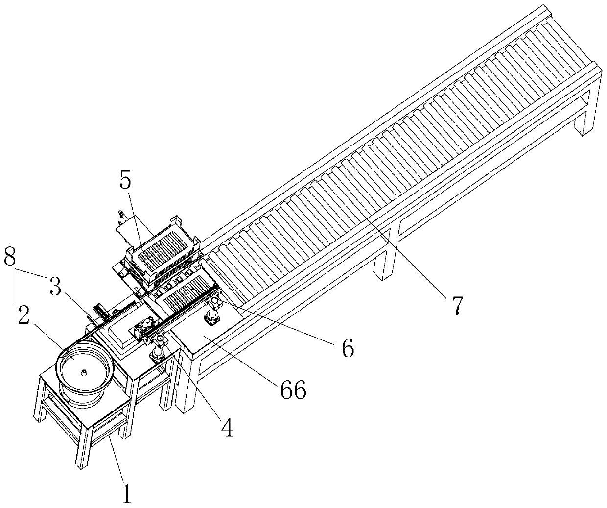 Automatic tray loading machine for magnetic material product, and implementation method of automatic tray loading machine