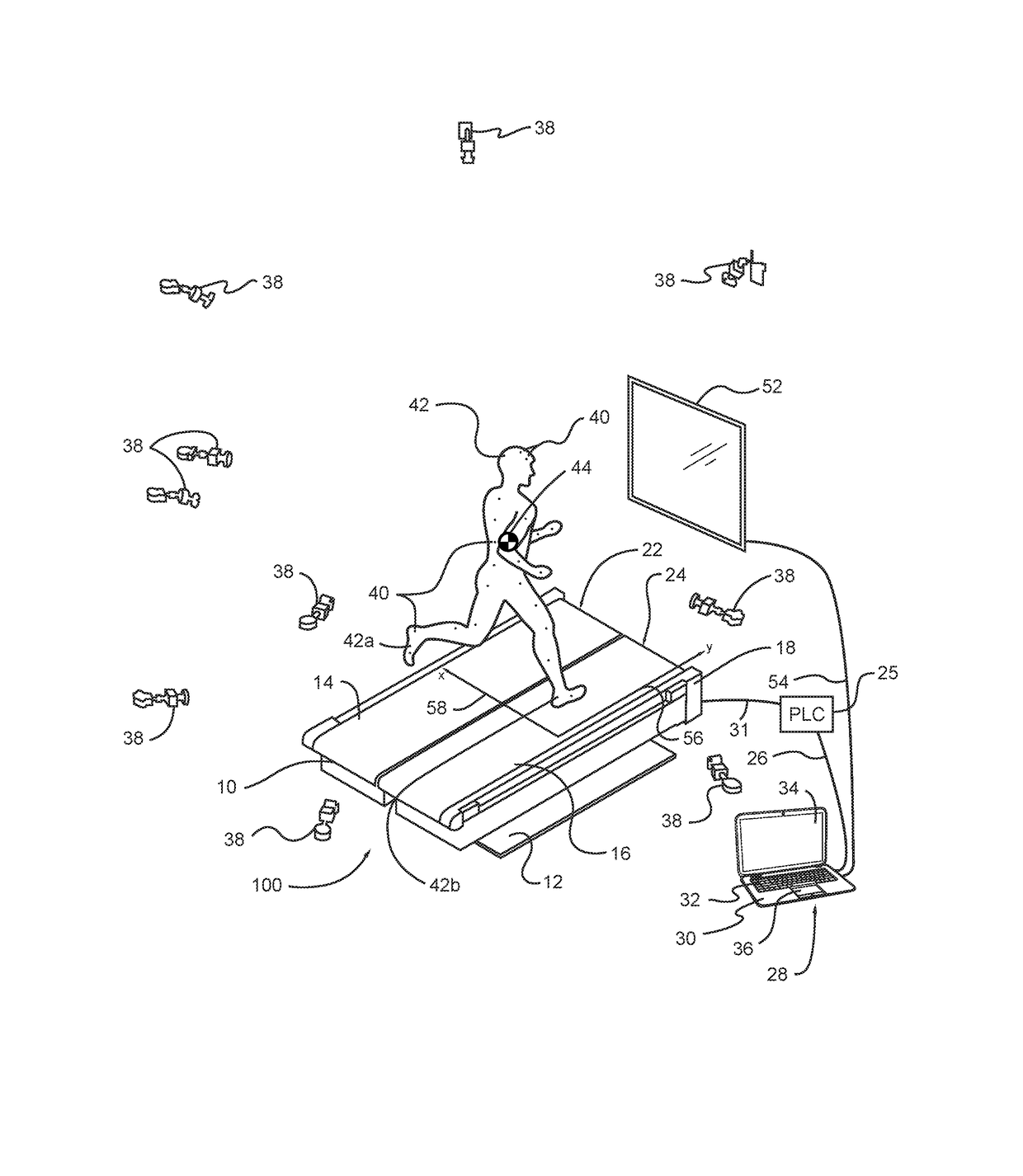 Gait perturbation system and a method for testing and/or training a subject using the same