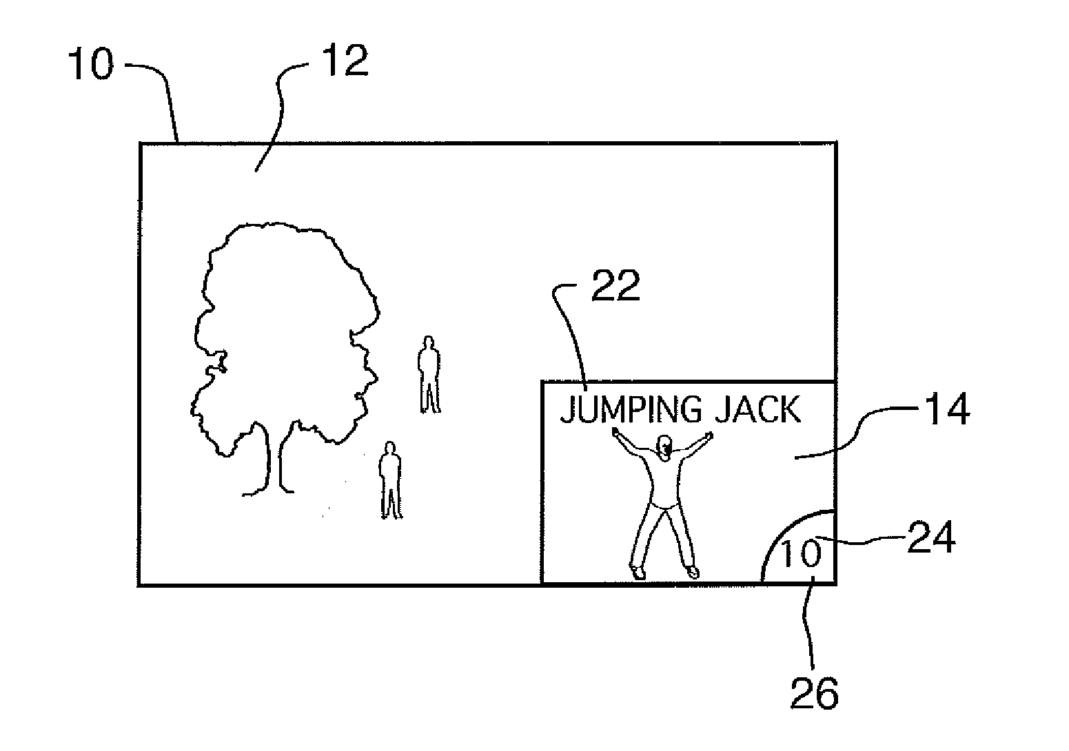 Method and apparatus to convey visual physical activity instructions on a video screen